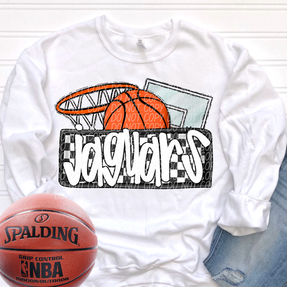 Basketball Mascots ball net backboard (DROPDOWN)-DTF&UV