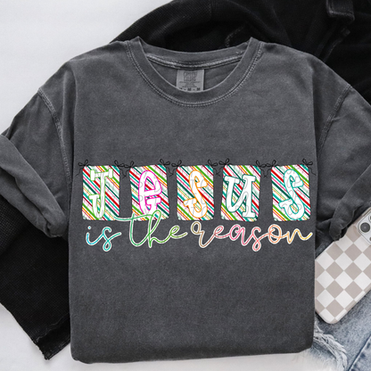 jesus is the reason banner rainbow-DTF&UV