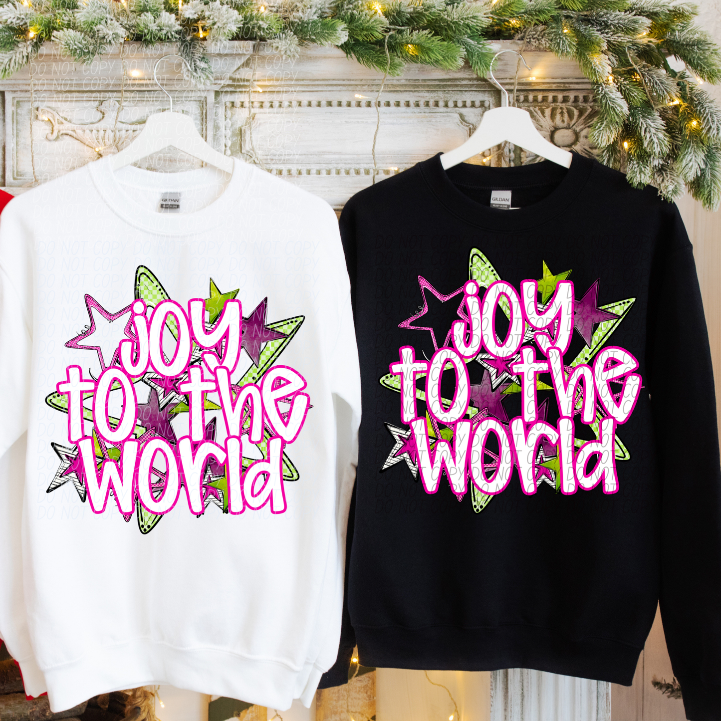 joy to the world stars-DTF&UV