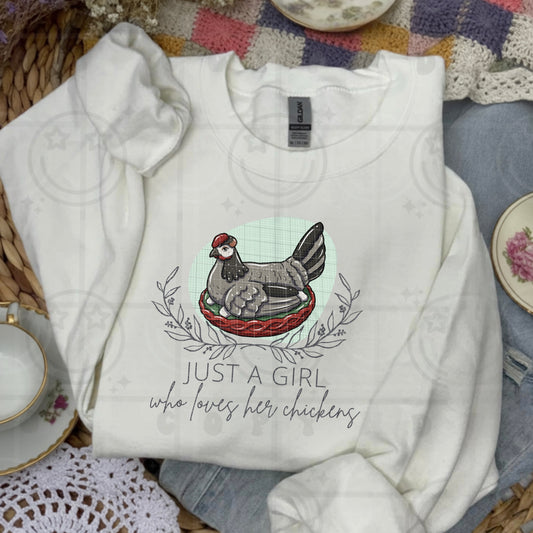 Just a girl who loves chickens-DTF&UV