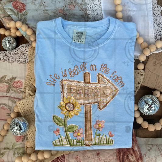 life is better on the farm -DTF&UV