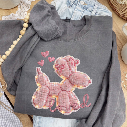 loved faux balloon dog lights -DTF&UV