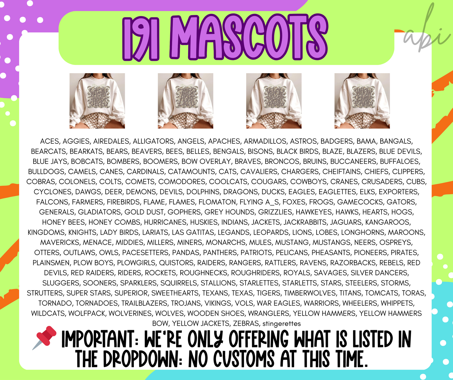 Camo Mascots (dropdown)-DTF&UV