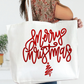 Merry Christmas script faux emb(ALL colors in this listing- dropdown)-dtf