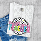 Neon 80s Polka Dot Teacher (All grades in this listing in the dropdown)-DTF