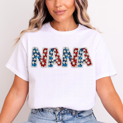 4TH of July Glitter Names(Dropdown)-DTF