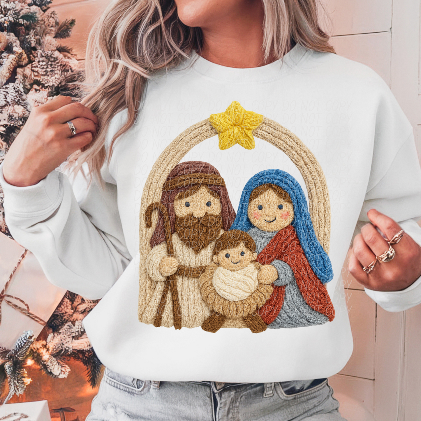 Nativity faux yarn -DTF&UV