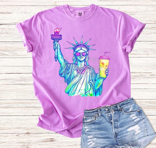 neon statue of liberty-DTF&UV