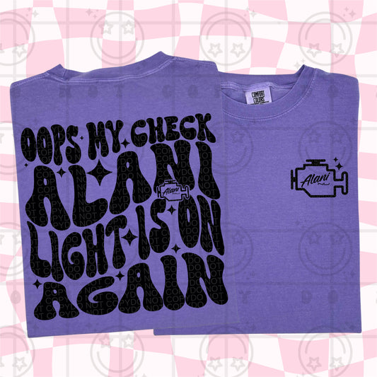 oops my check ALANI light is on(pocket)-DTF