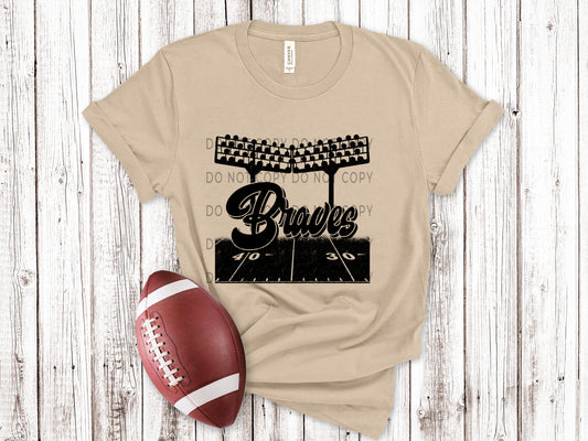 Braves Football Field BLK - DTF