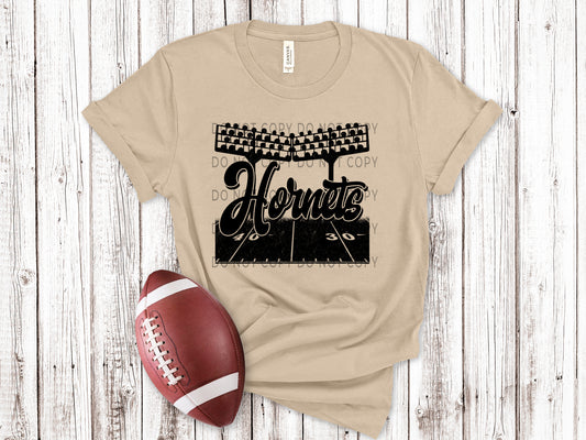 Hornets Football Field BLK - DTF