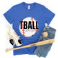 T Ball Mommy White Outline -DTF