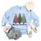 Merry Christmas Faux Sequin Trees - DTF
