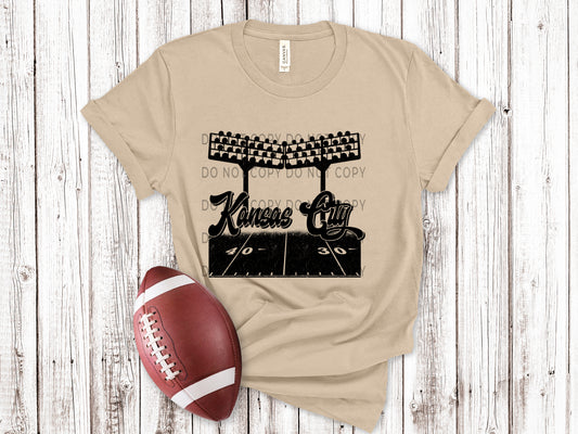Kansas City Football Field BLK - DTF