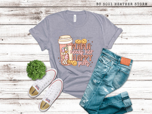 Mama Needs Her Happy Pills Retro - DTF