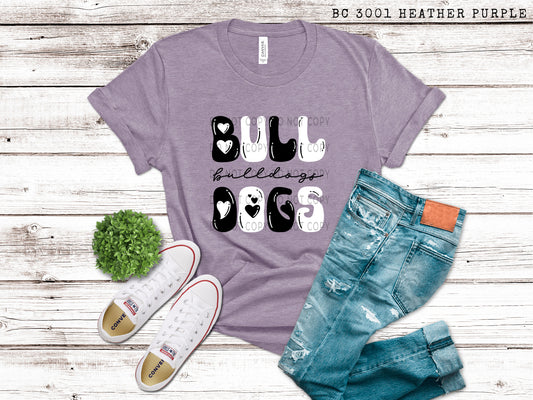 Bulldogs Black And White - DTF