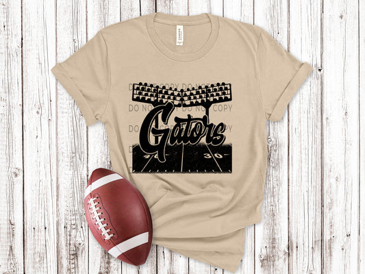 Gators Football Field BLK - DTF