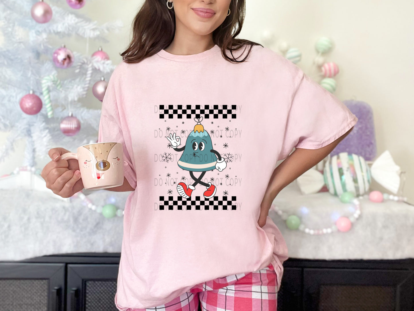 Whistling Bell Retro Checkered Christmas - DTF