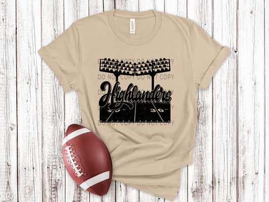 Highlanders Football Field BLK - DTF