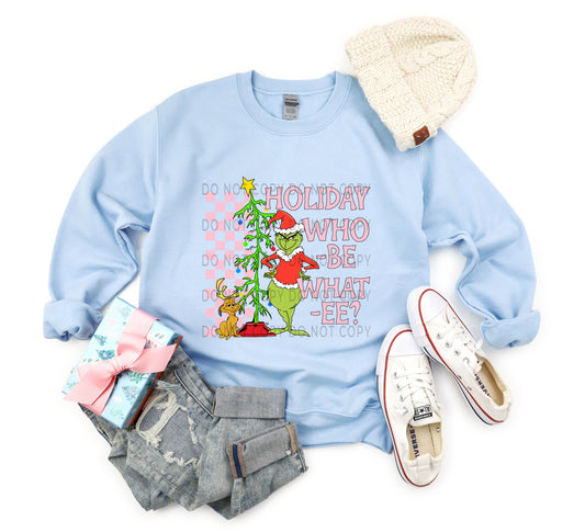 Holiday Who-be What-ee Pink Checkered - DTF