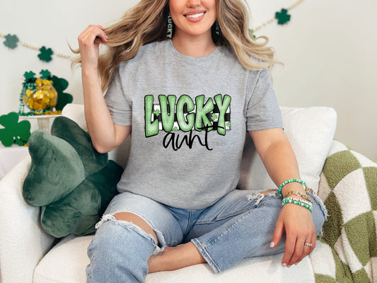 Lucky Aunt Checkered - DTF