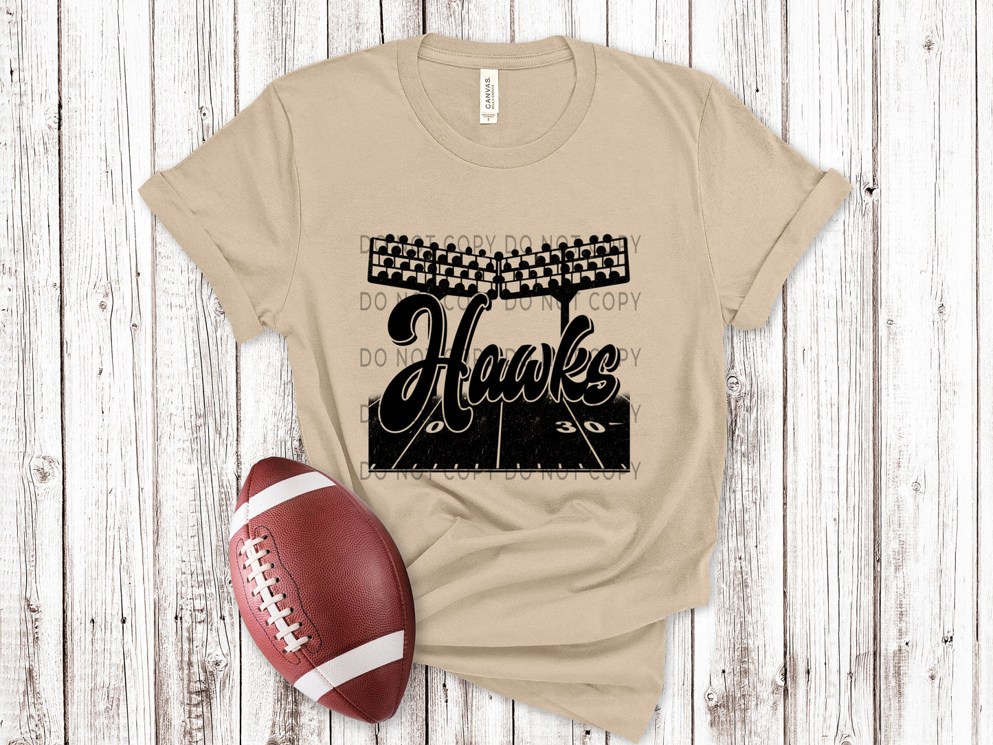 Hawks Football Field BLK - DTF