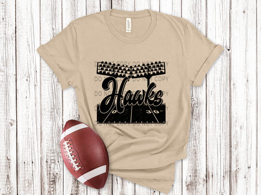 Hawks Football Field BLK - DTF