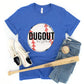 Dugout Mom White Outline -DTF