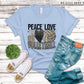 Peace Love Volleyball Faux Embroidery Sequin Appliqué - DTF