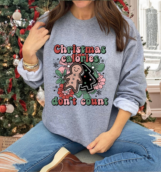 Christmas Calories Don’t Count Gingerbread Retro - DTF