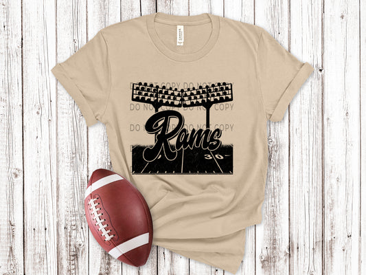 Rams Football Field BLK - DTF