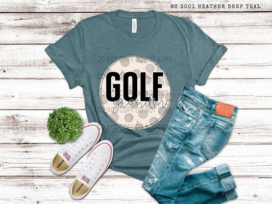 Golf Grandma White Outline -DTF
