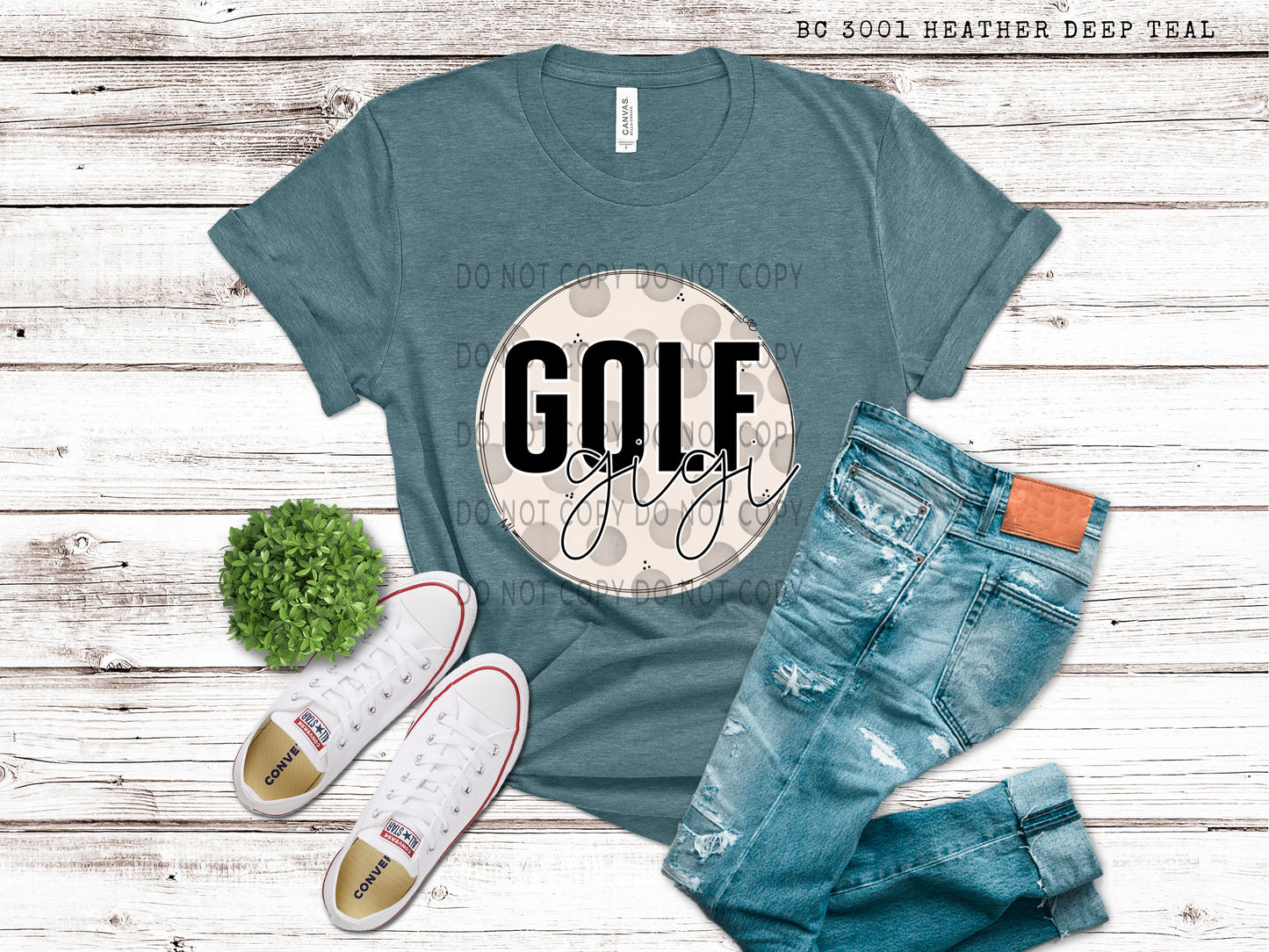 Golf Gigi White Outline -DTF – ABIDesignstore