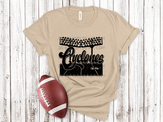 Cyclones Football Field BLK - DTF
