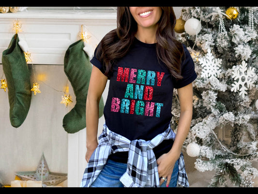 Merry And Bright Faux Sequins - DTF