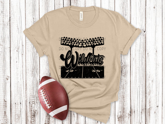 Wildkats Football Field BLK - DTF