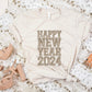 Happy New Year 2024 Faux Embroidery Sequin Gold - DTF