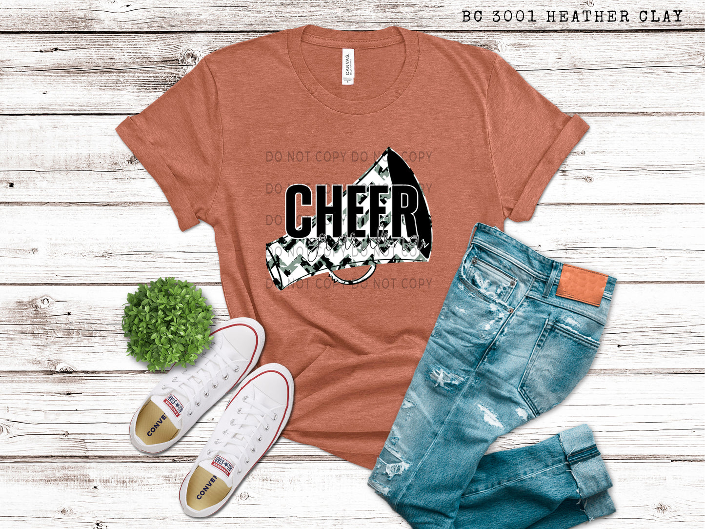 Cheer Grandma White Outline -DTF