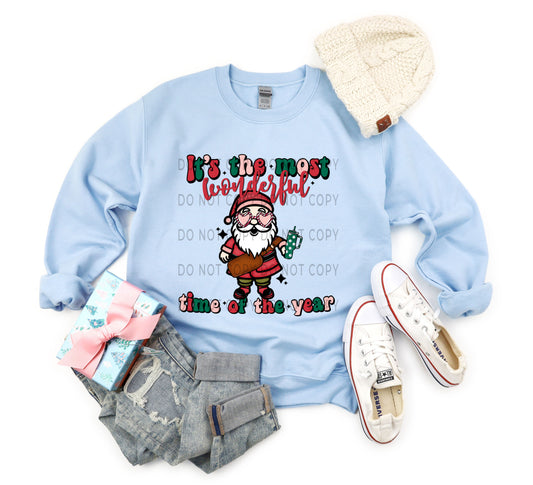 It’s The Most Wonderful Time Of The Year Retro Santa - DTF
