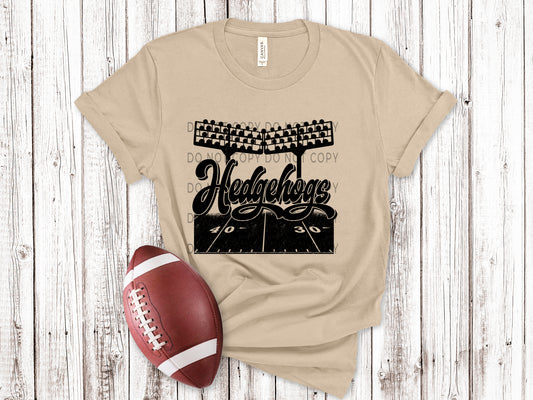 Hedgehogs Football Field BLK - DTF