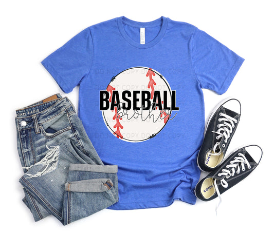 Baseball Brother White Outline -DTF