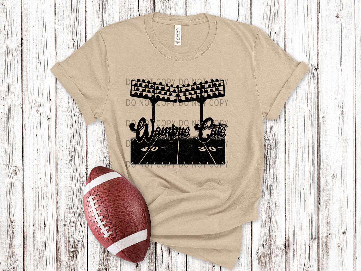 Wampus Cats Football Field BLK - DTF