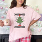 Peace Sign Christmas Tree Retro Checkered Christmas - DTF