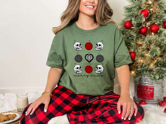 Merry Xmas Skull Ornaments - DTF