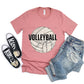 Volleyball Pops White Outline - DTF