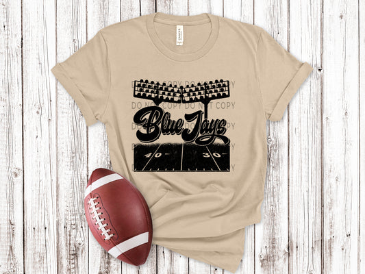 Blue Jays Football Field BLK - DTF