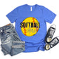 Softball Dad White Outline -DTF