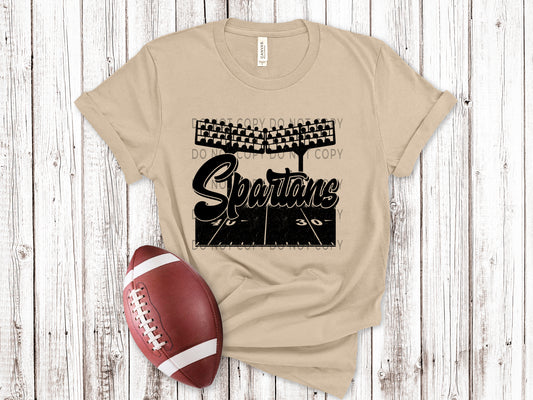 Spartans Football Field BLK - DTF