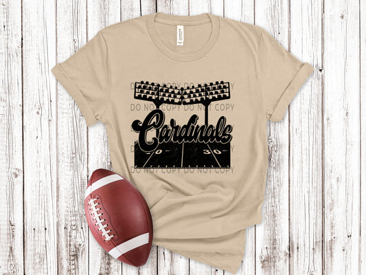 Cardinals Football Field BLK - DTF