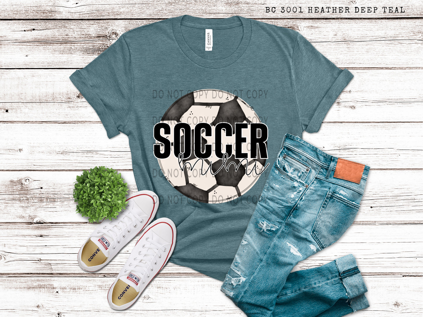 Soccer Mimi White Outline -DTF